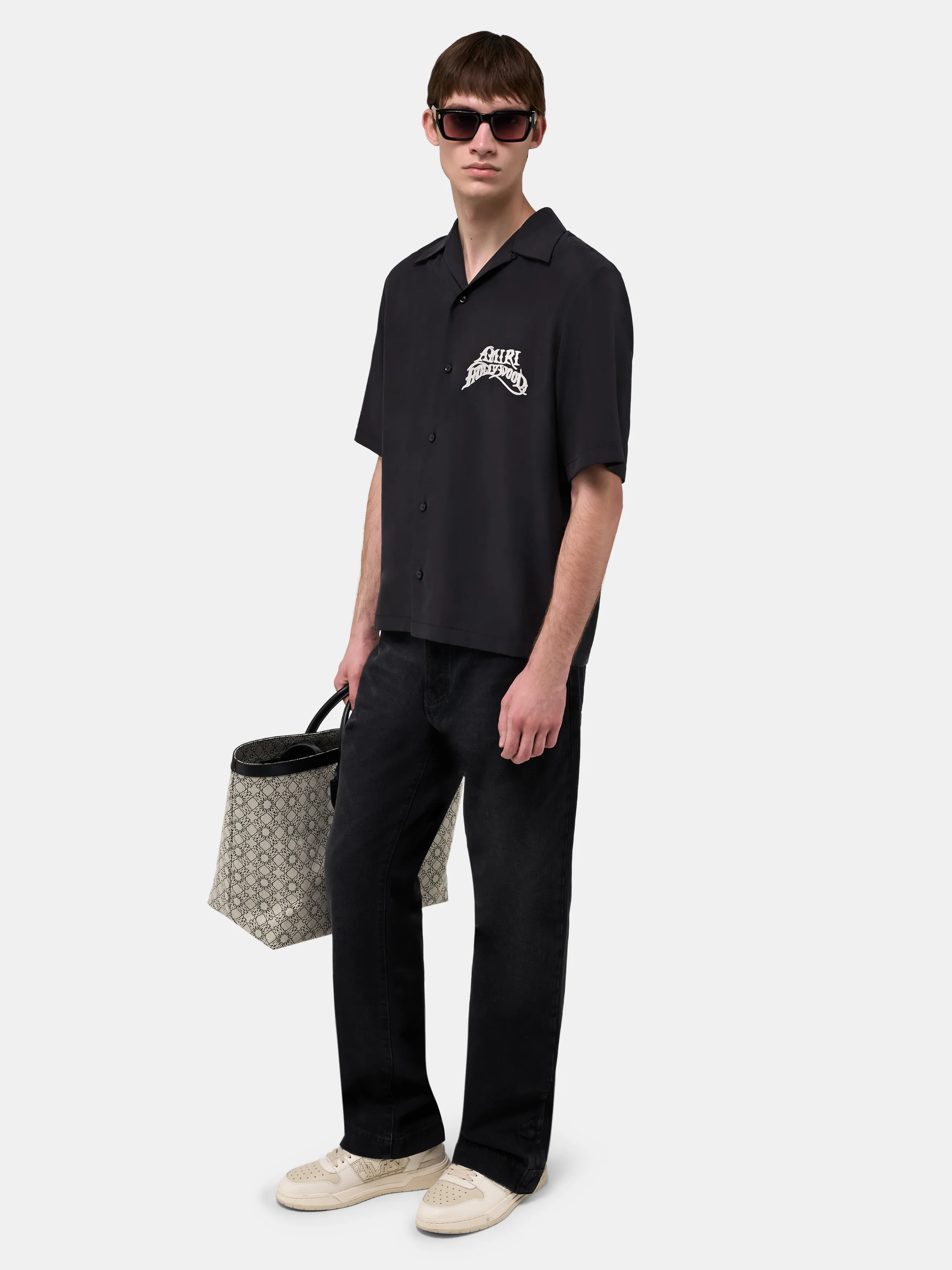 AMIRI HOLLYWOOD CAMP SHIRT - Black - Image 3