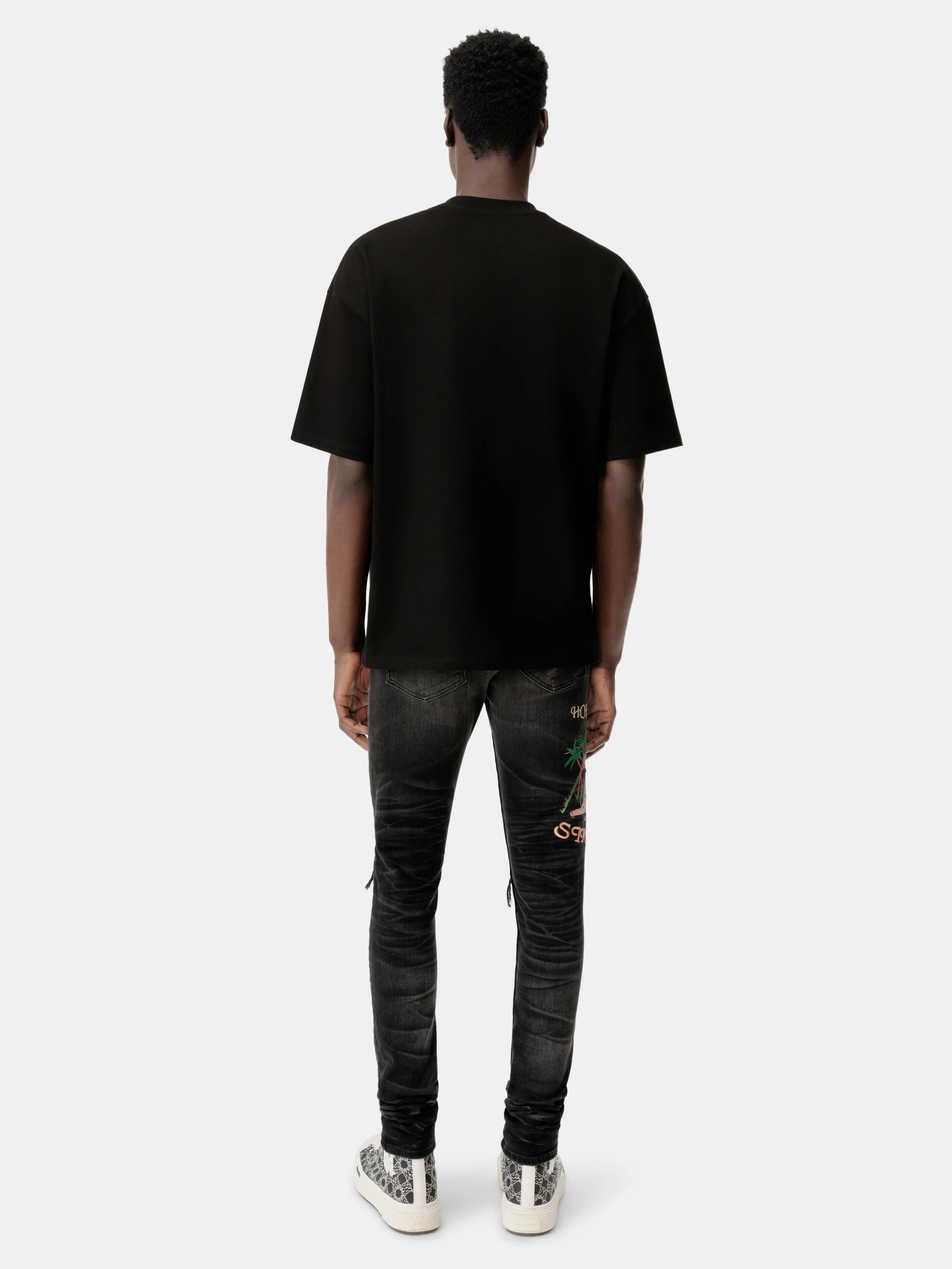 AMIRI SCRIPT TEE - Black - Image 4