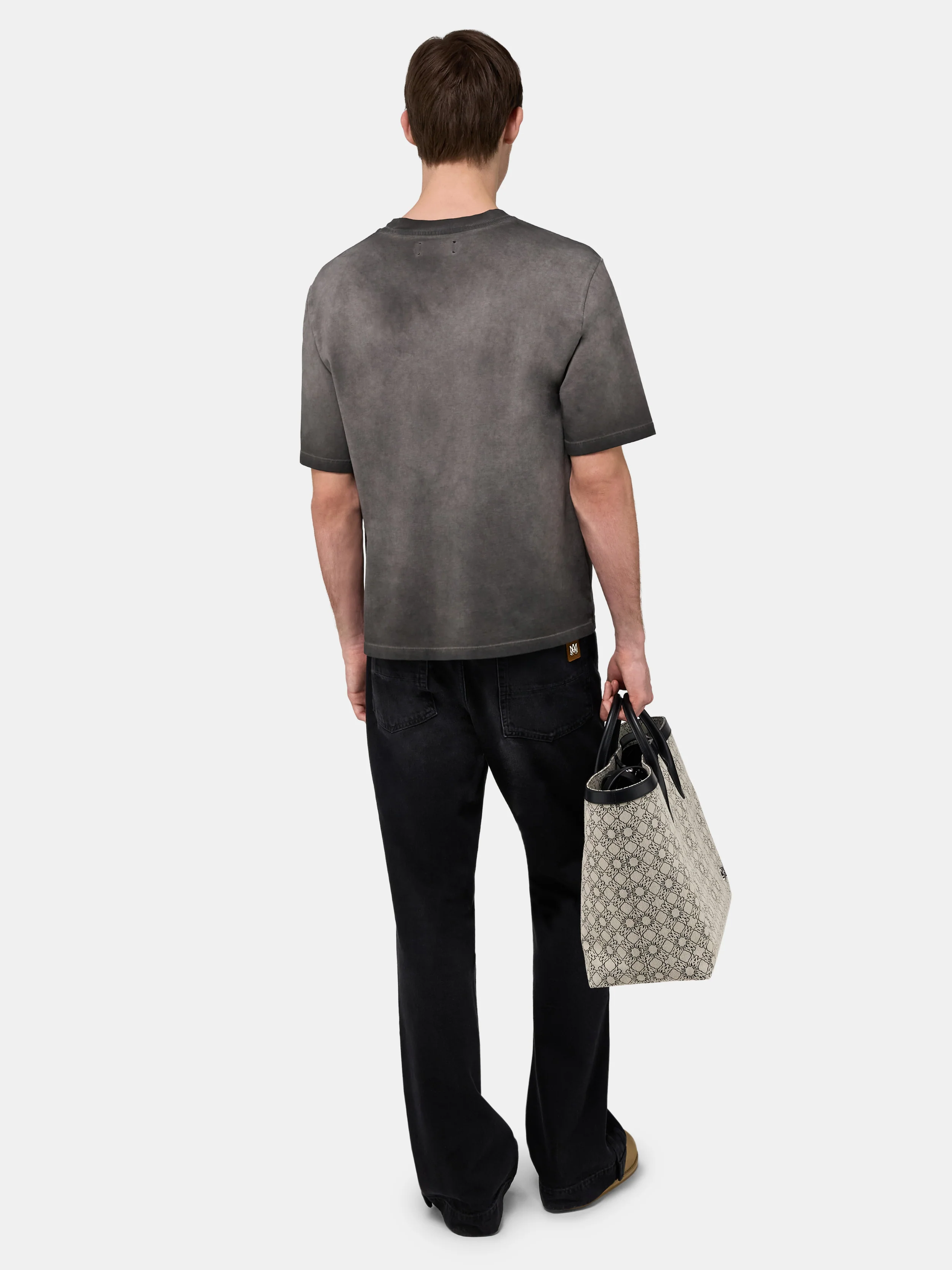 FADED POCKET BOX TEE - Black - Image 4