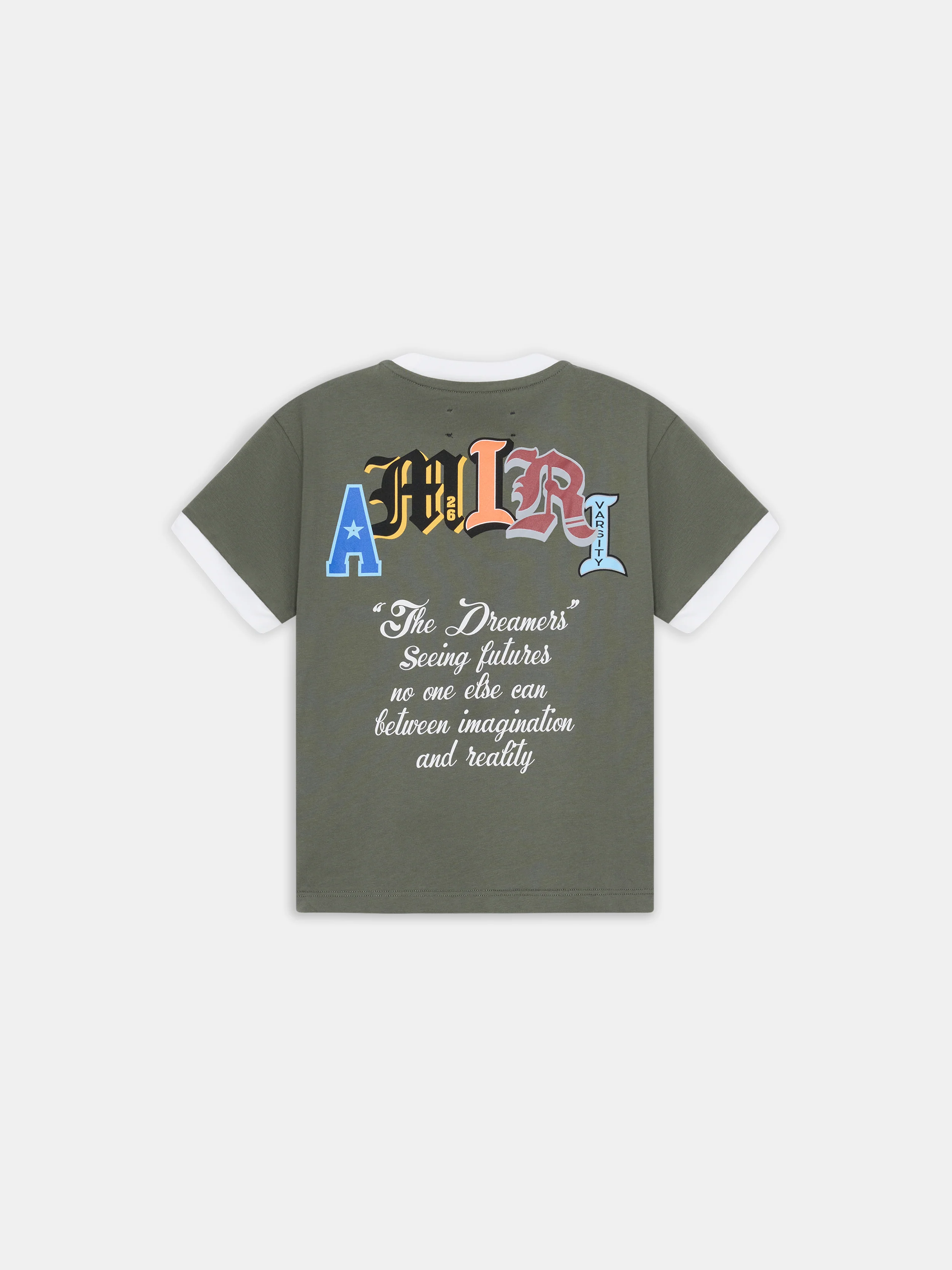 KIDS - KIDS' VARSITY PATCH RINGER TEE - Dark Sage - Image 2