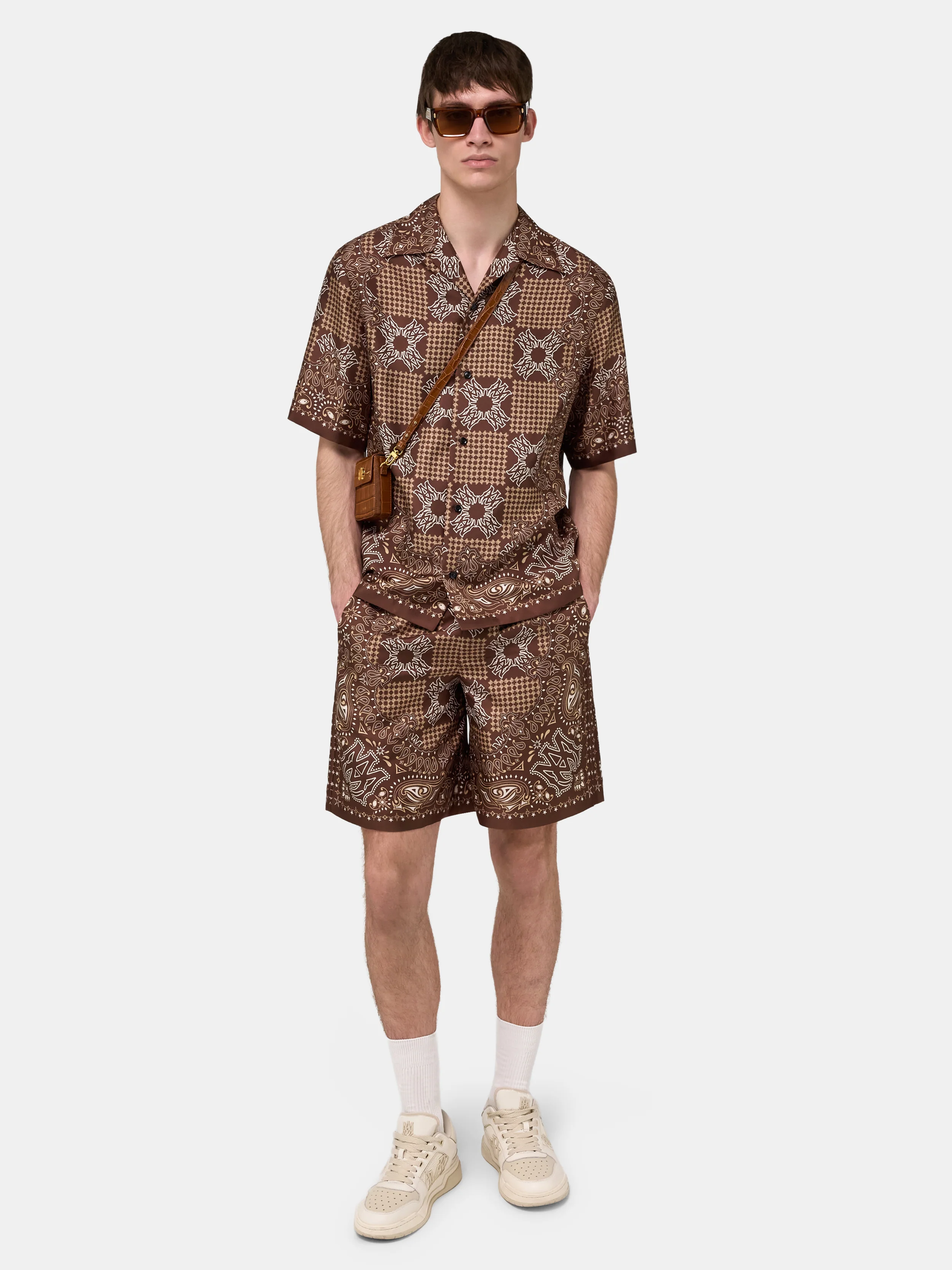 MA CHECK SHORT - Tobacco - Image 2