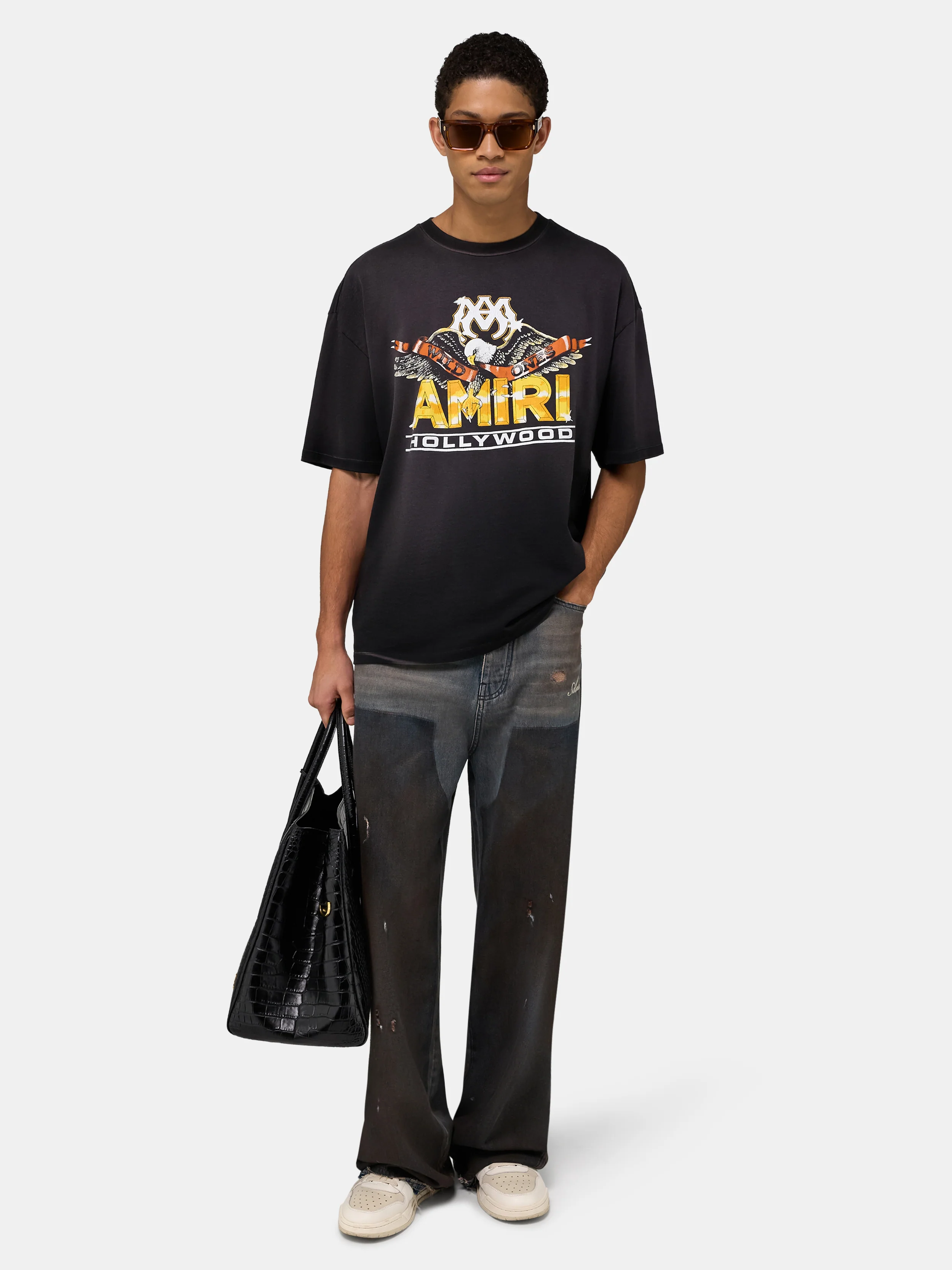 MA EAGLE OVERSIZED TEE - Black - Image 2