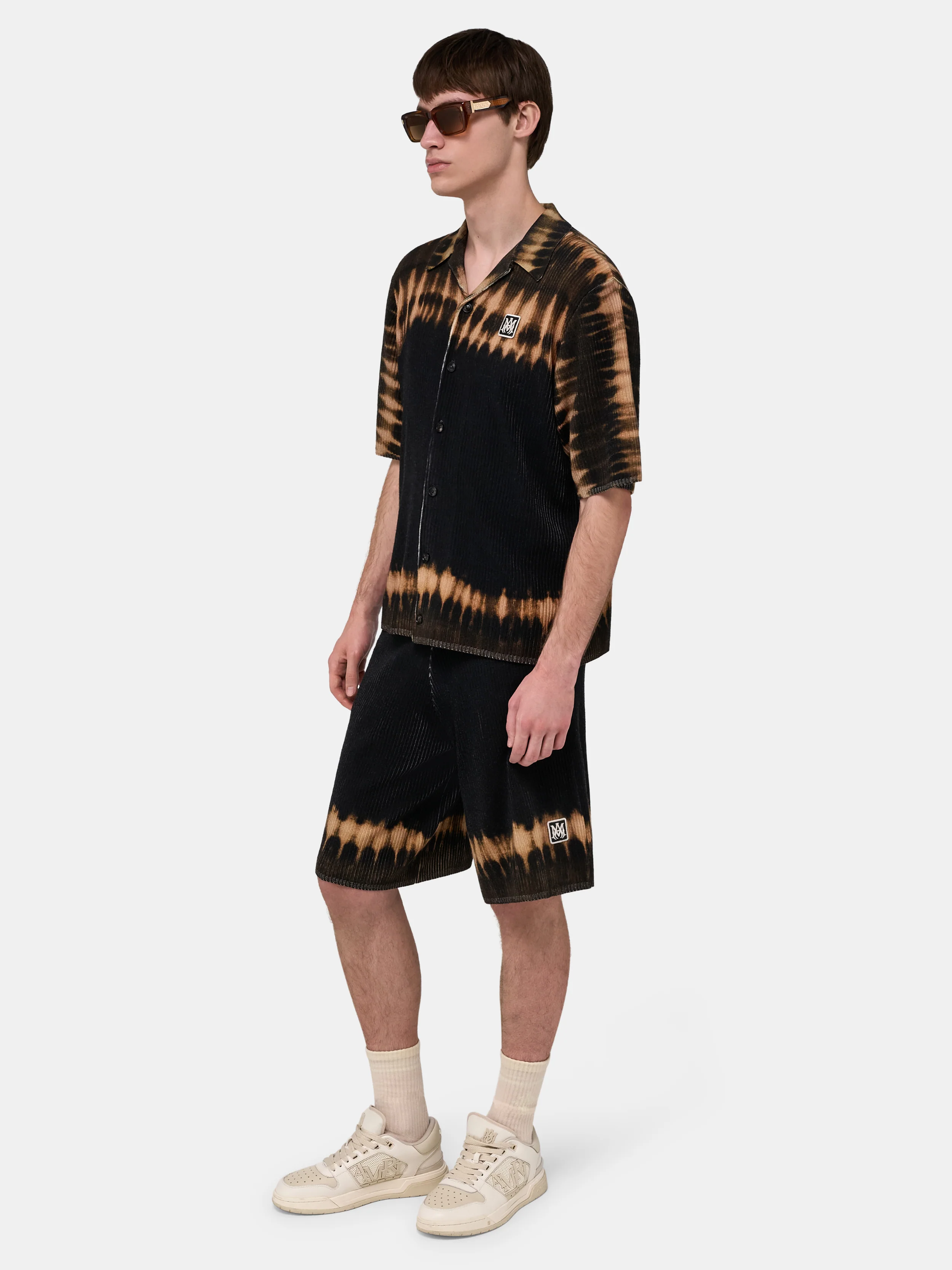 MA PATCH TIE DYE KNIT SHORT - Black - Image 3