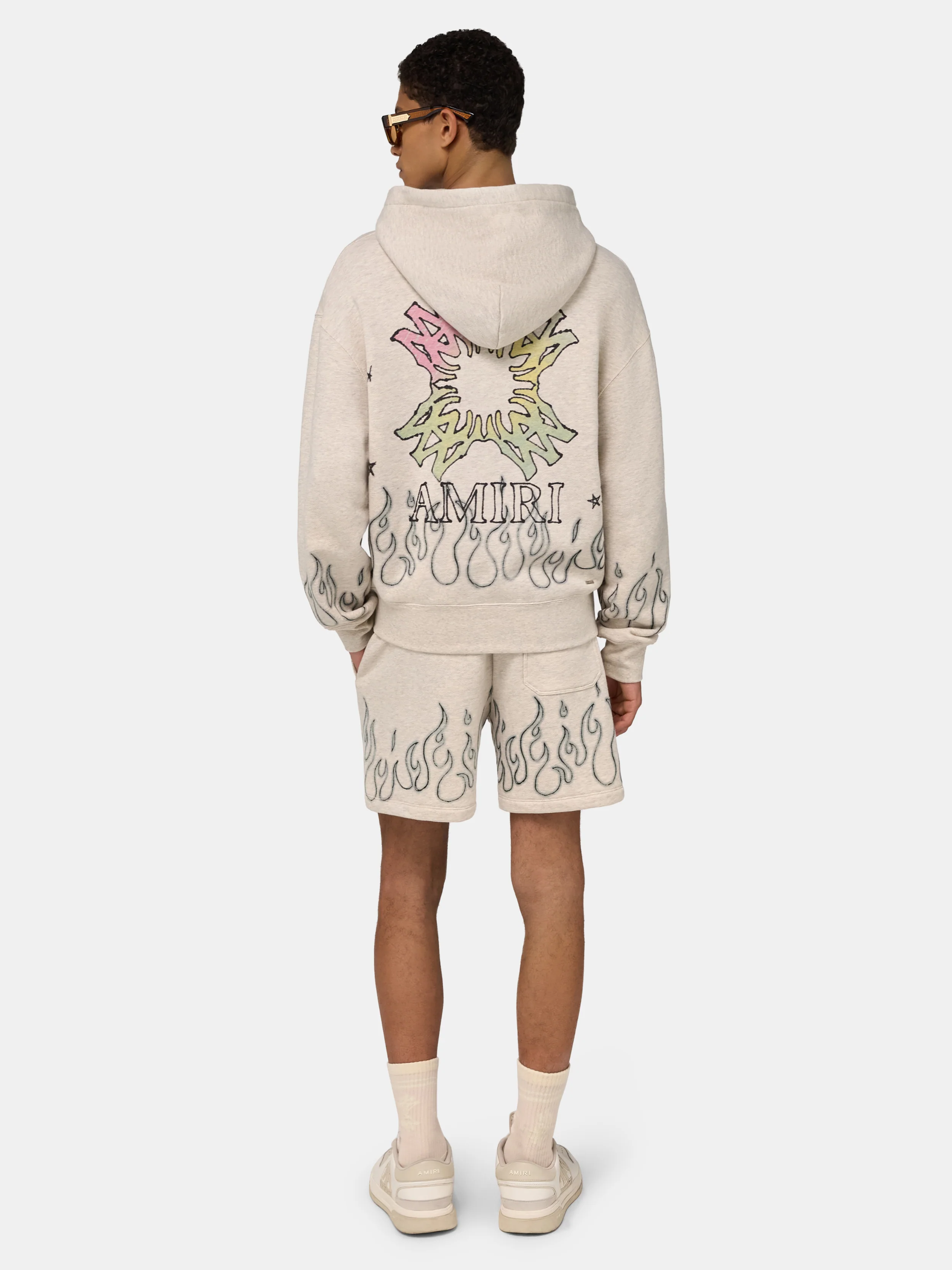 MA QUAD FLAMES OVERSIZED HOODIE - Ivory - Image 4