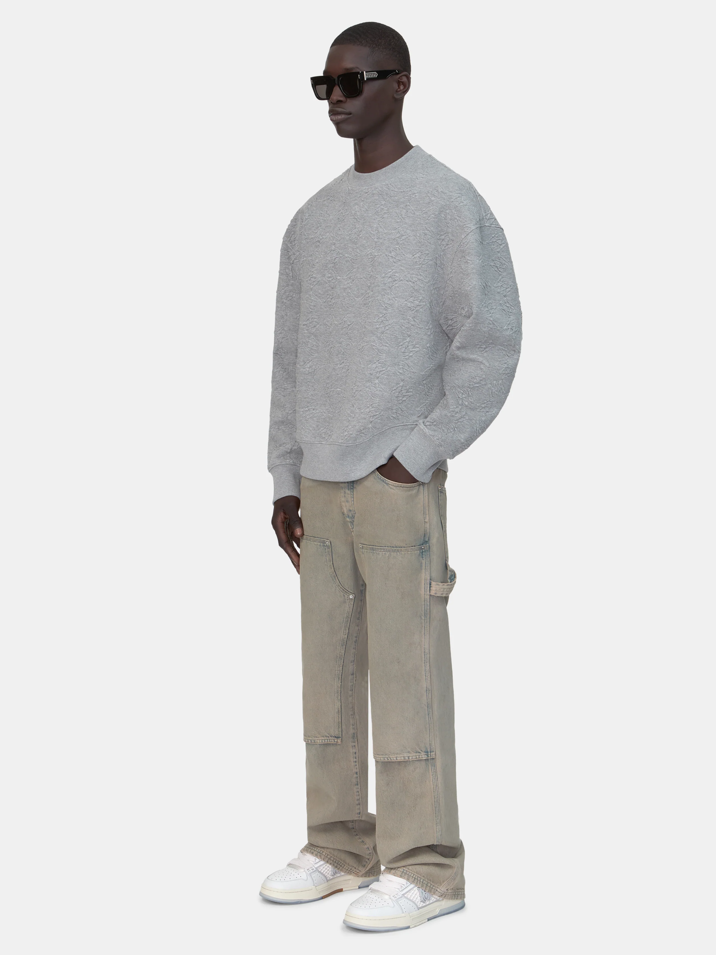 MA QUAD OVERSIZED CREW - STONE - Image 3