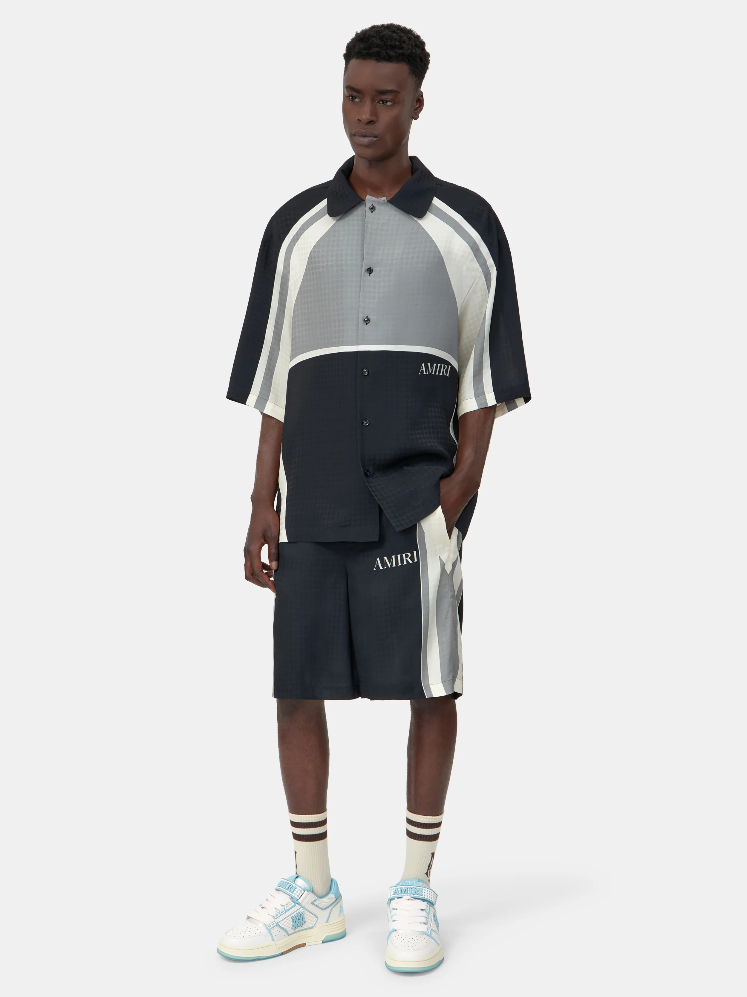 MA QUAD PANEL OVERSIZED CAMP SHIRT - Black - Image 3