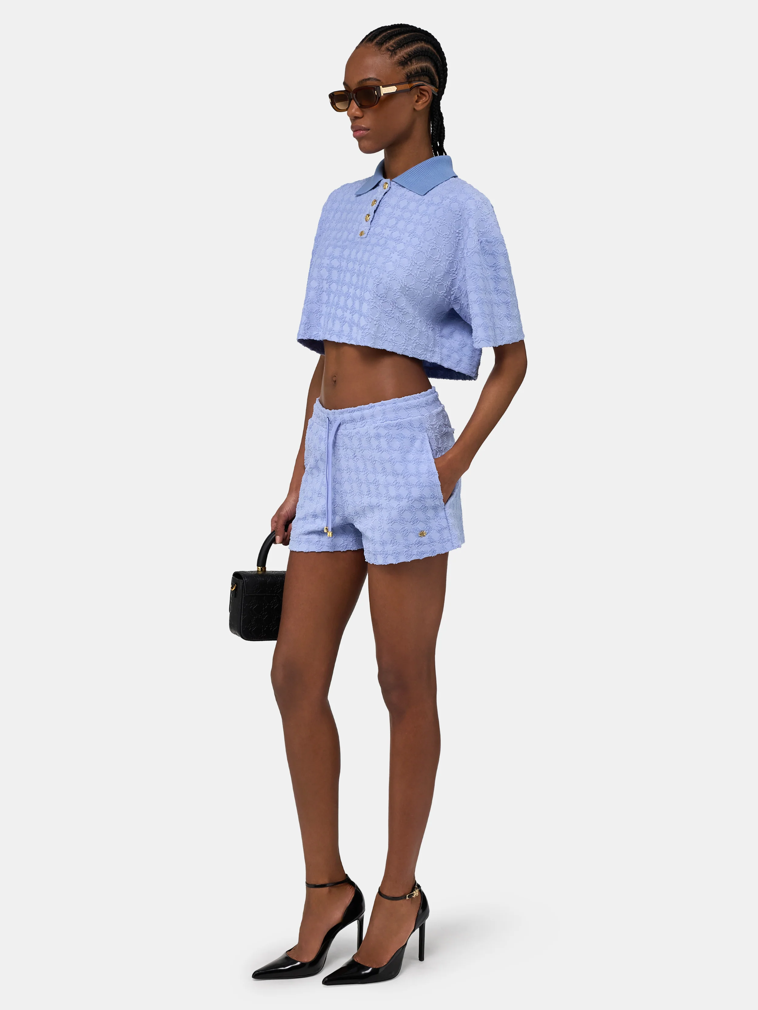 WOMEN - WOMEN'S MA QUAD TOWELING POLO - Skyline Blue - Image 3