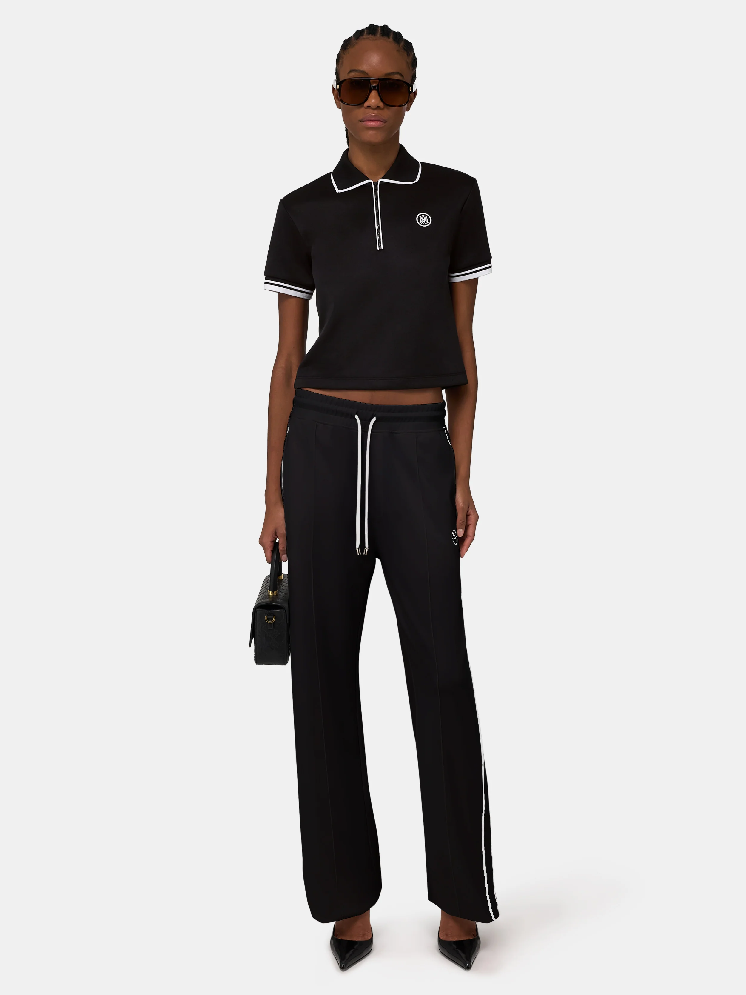 WOMEN - WOMEN'S MA ZIP POLO - Black - Image 3