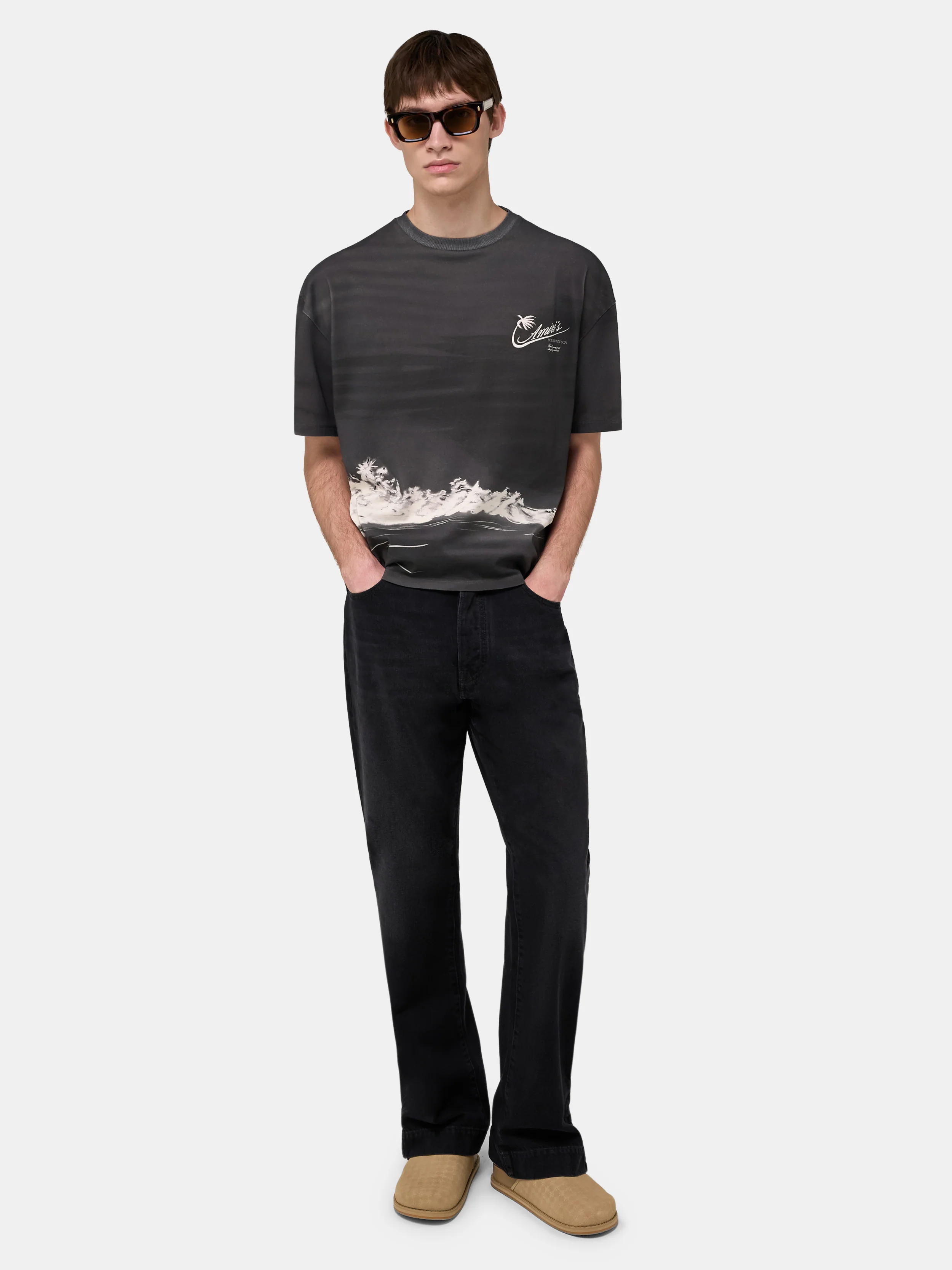 PALMS OVERSIZED TEE - Black - Image 2