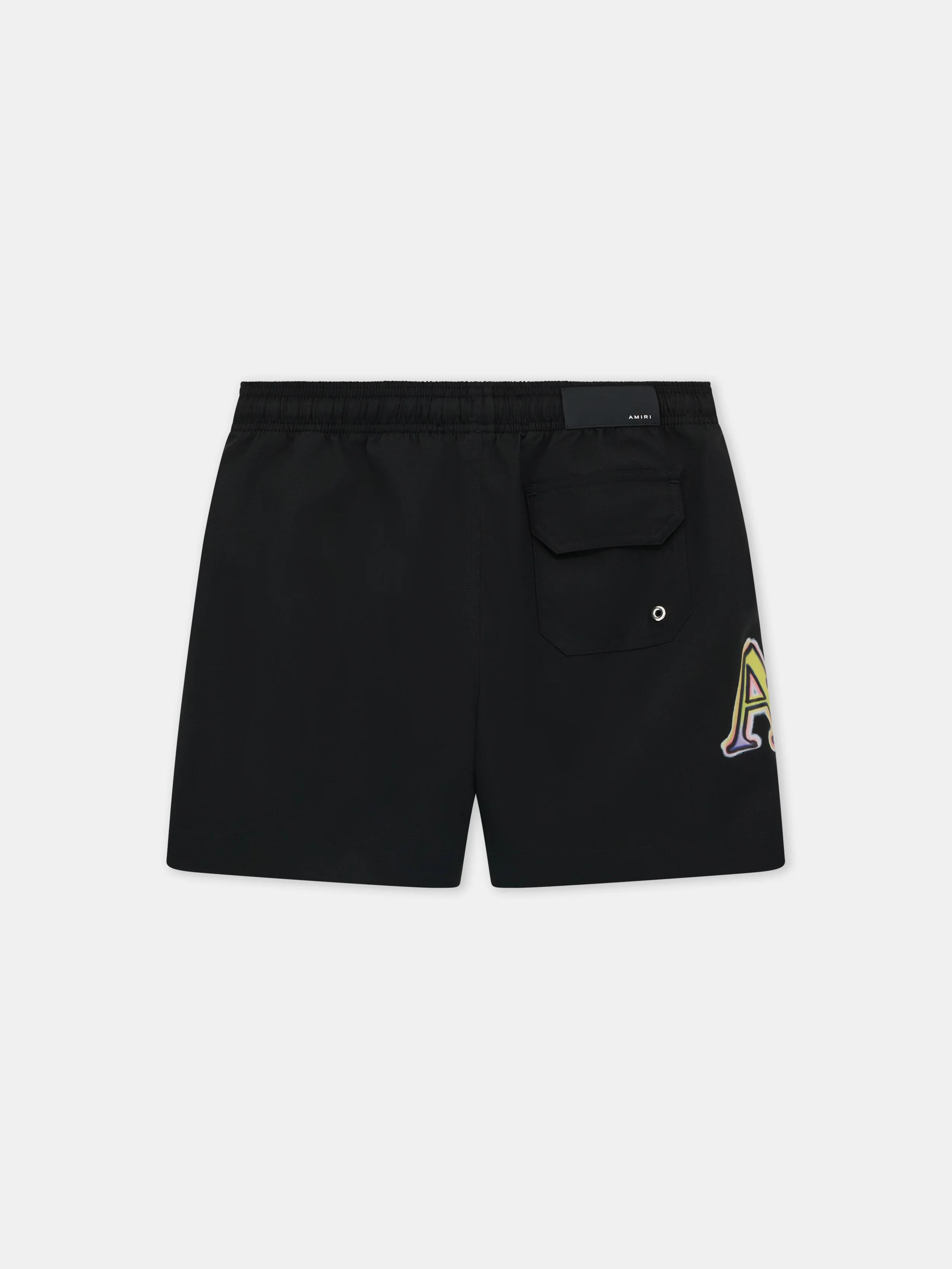 KIDS - KIDS' STAGGERED SWIM SHORT - Black - Image 2