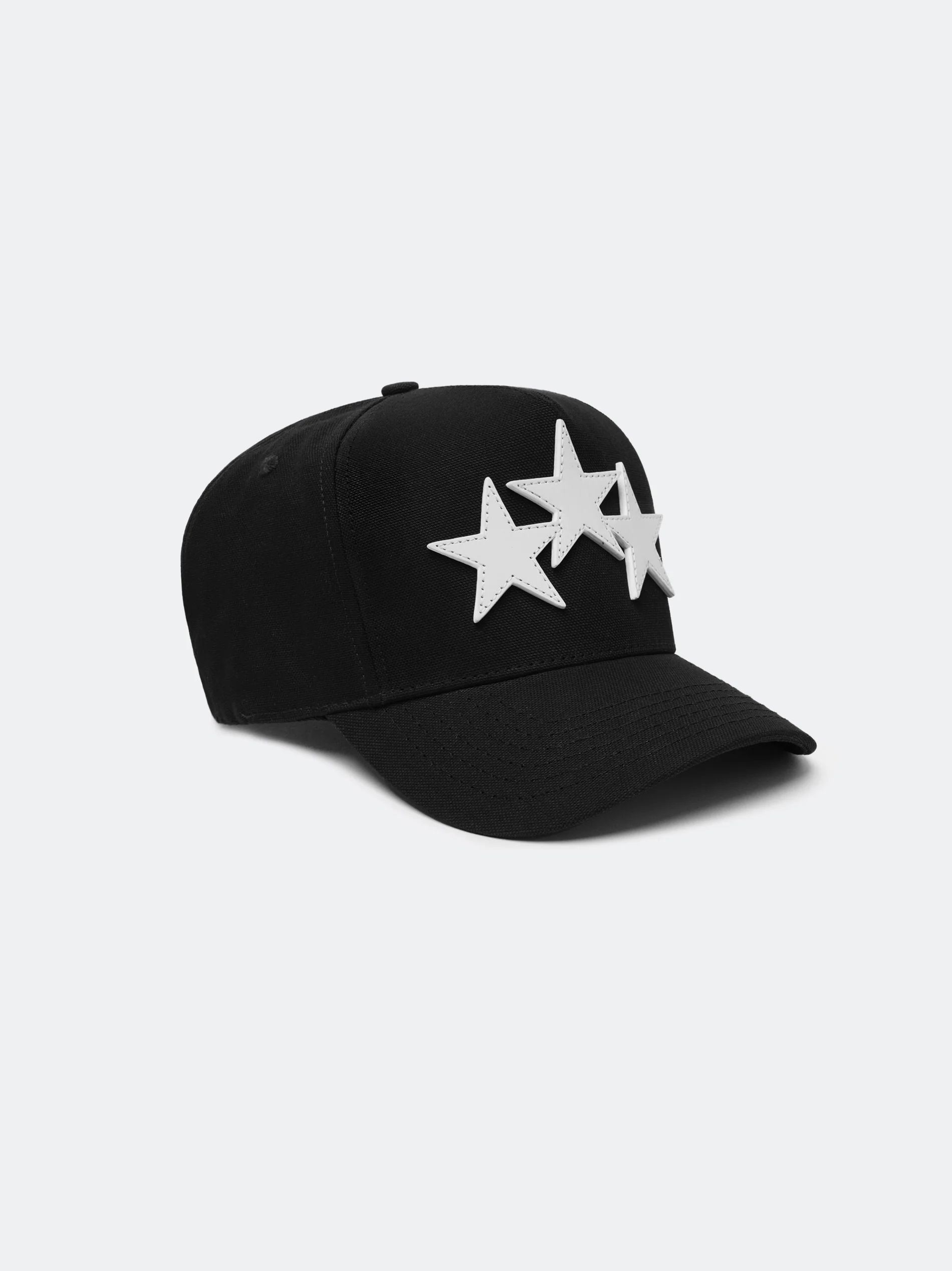 THREE STAR STAGGERED AMIRI FULL CANVAS HAT - Black White - Image 2