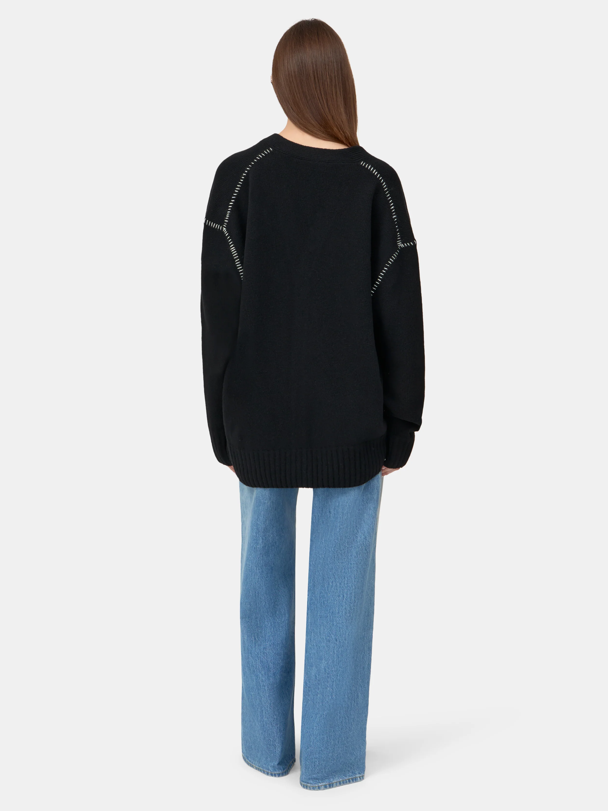 WOMEN - WOMEN'S AMIRI WHIP STITCH CARDIGAN - Black - Image 4