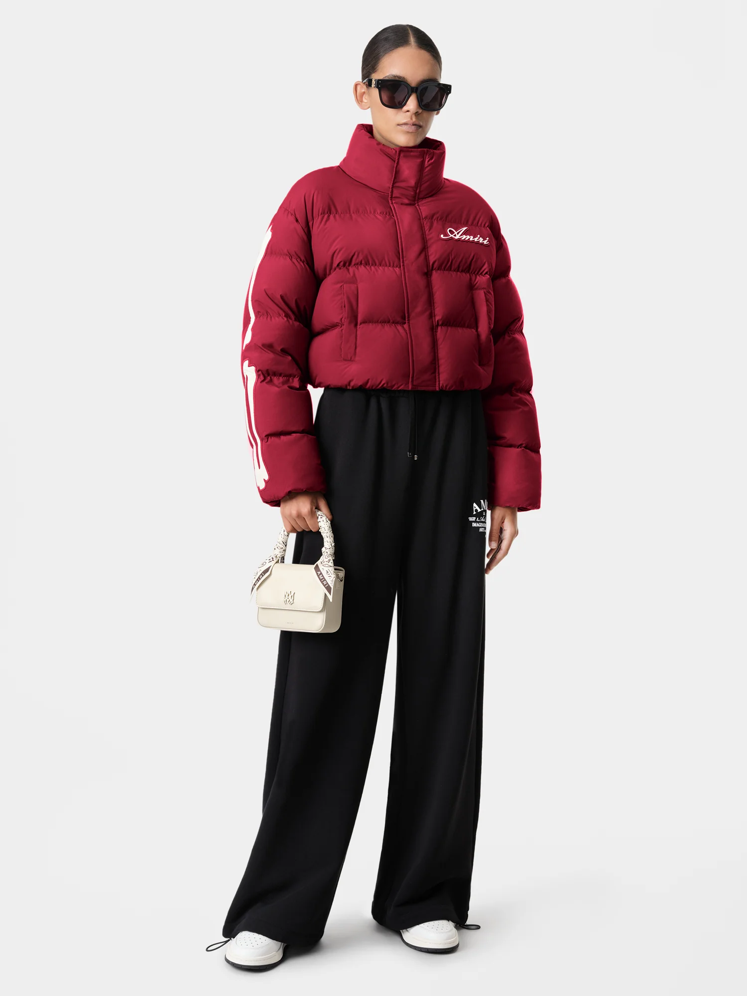 WOMEN - WOMEN'S BONES CROPPED DOWN JACKET - Deep Red - Image 2