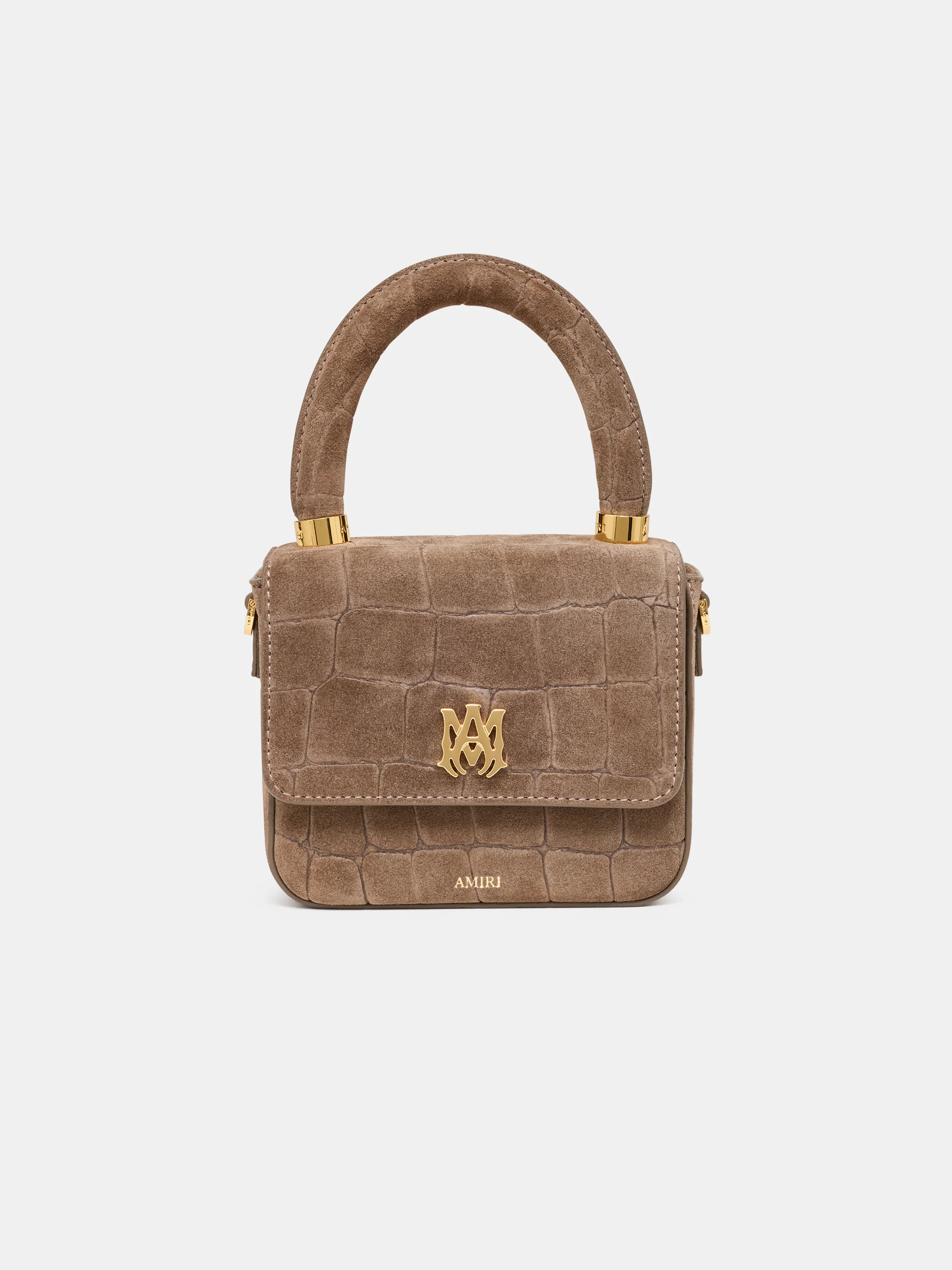 WOMEN - WOMEN'S CROC SUEDE MICRO MA BAG - Dark Brown