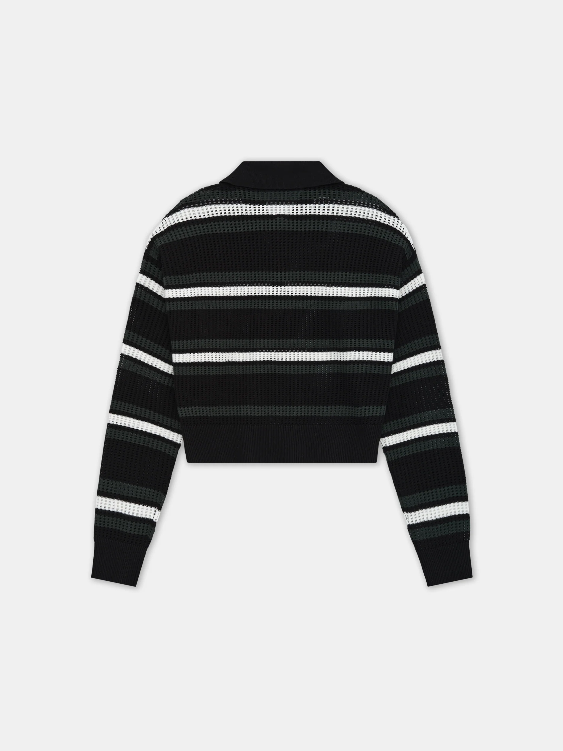 WOMEN - WOMEN'S MA LONG SLEEVE OVERSIZED POLO - Black Multi - Image 2