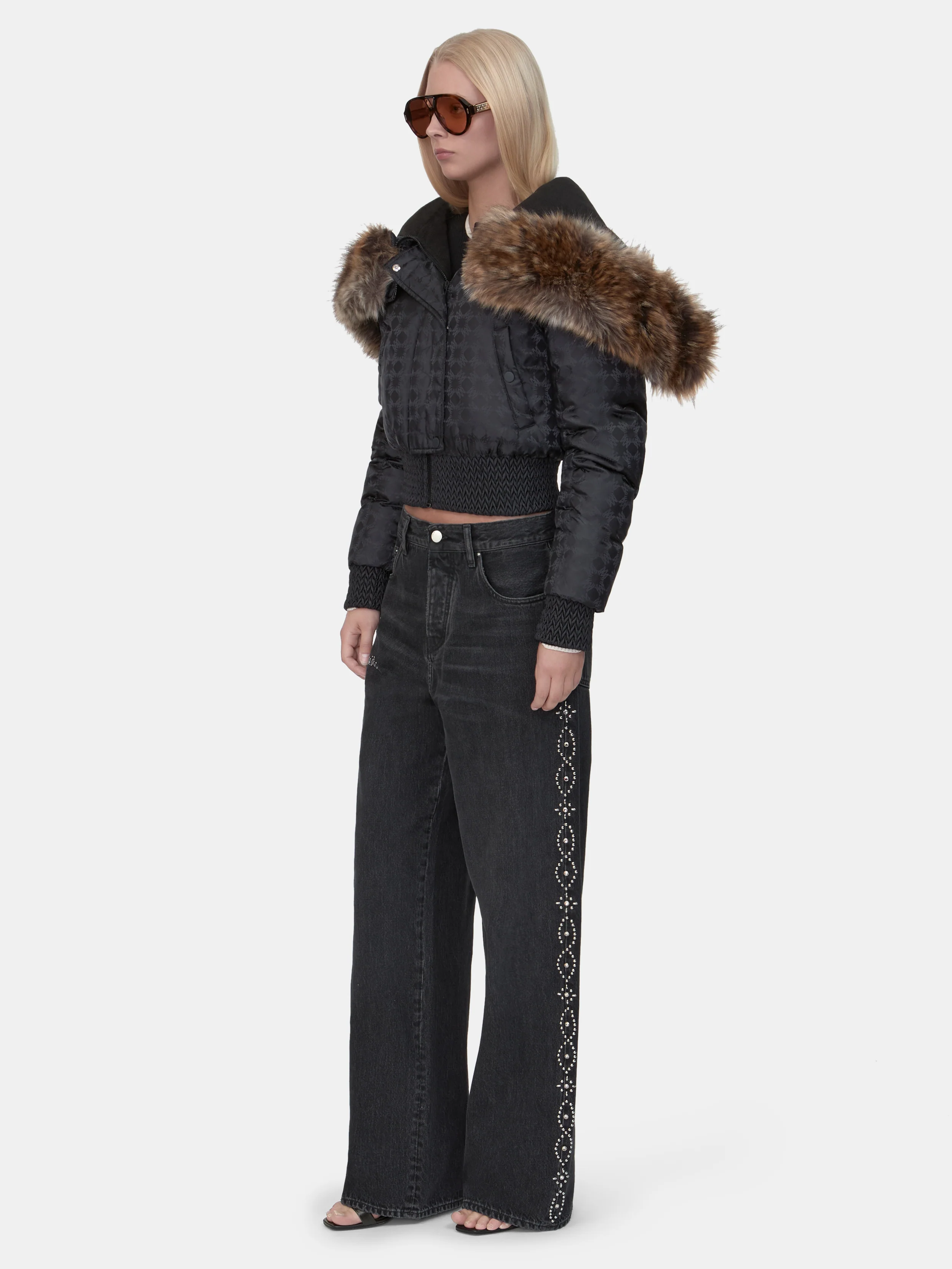 WOMEN - WOMEN'S MA QUAD HOODED DOWN JACKET - Black - Image 3
