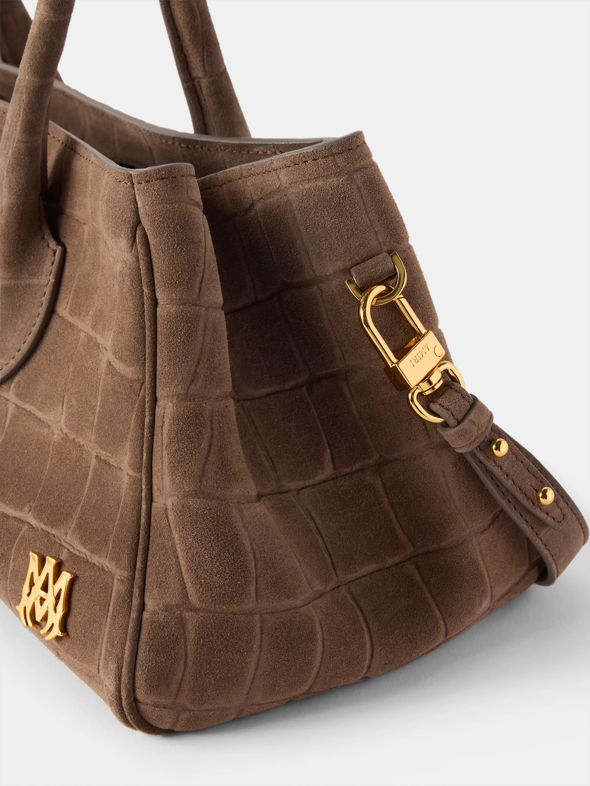 WOMEN - WOMEN'S SUEDE CROC HONEY 40 SHOULDER - Dark Brown - Image 4